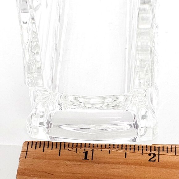 Vintage Cut Glass Letter Or Napkin Holder 6" scallop edge intricate swirl 24% C - Picture 7 of 11